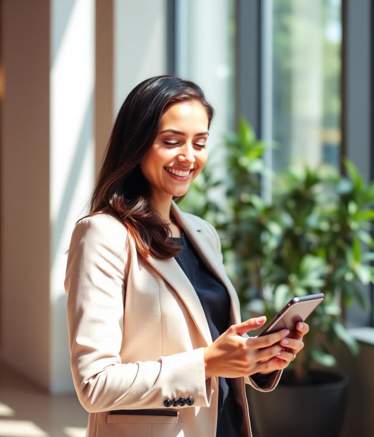 Client using the AI intake concierge on mobile